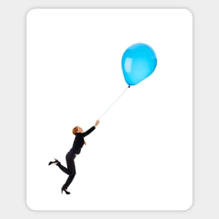 Businesswoman with balloon Sticker